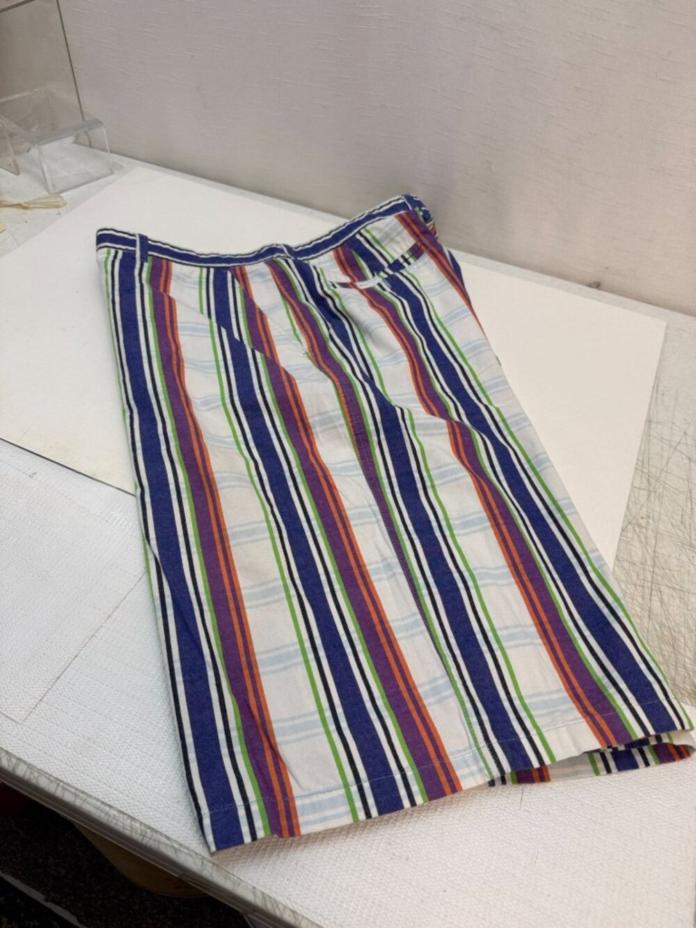 Mens YK2 Shorts -40 waist  Vertical Stripe  Vintage ubug brand